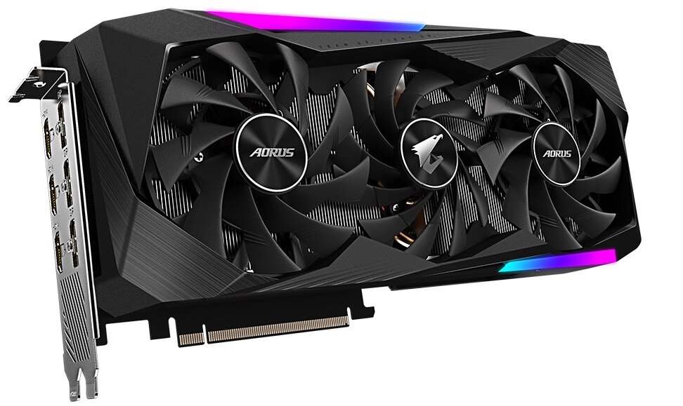 Karta graficzna GIGABYTE GeForce RTX 3060 Ti Aours Master 8GB - 1800MHz 8GB pamięci GDDR6 wydajność w rozdzielczości QHD