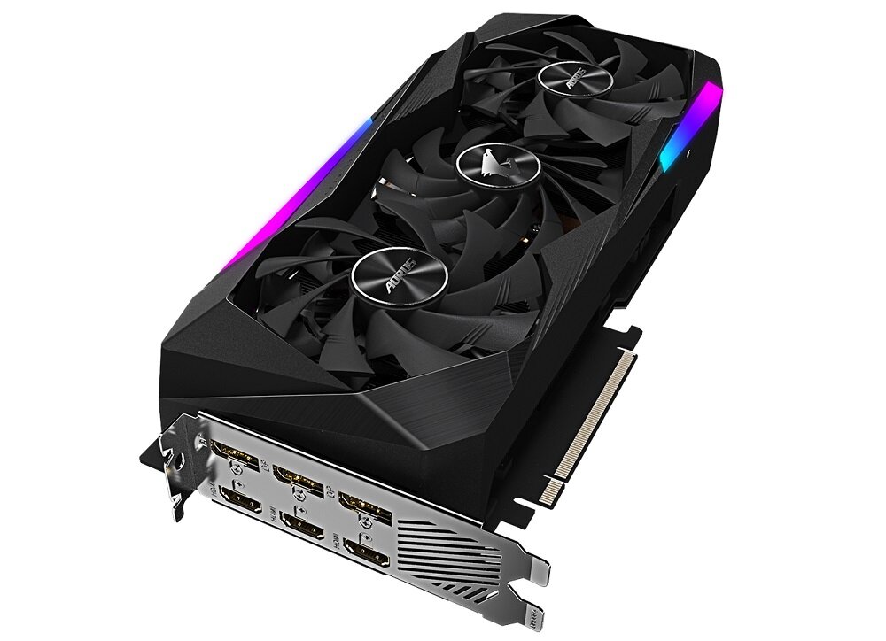 Karta graficzna GIGABYTE GeForce RTX 3060 Ti Aours Master 8GB - architektura NVIDIA AMPERE nowa jakość rdzenie Tensor RT