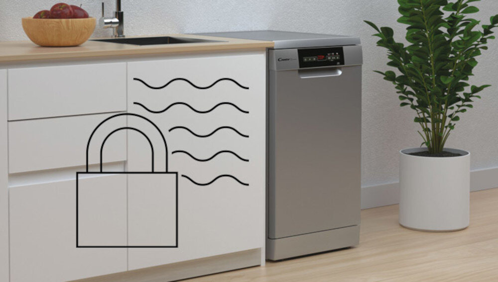Zmywarka CANDY CDPH 2D1145X zabezpieczenie system ochrona przed zalaniem