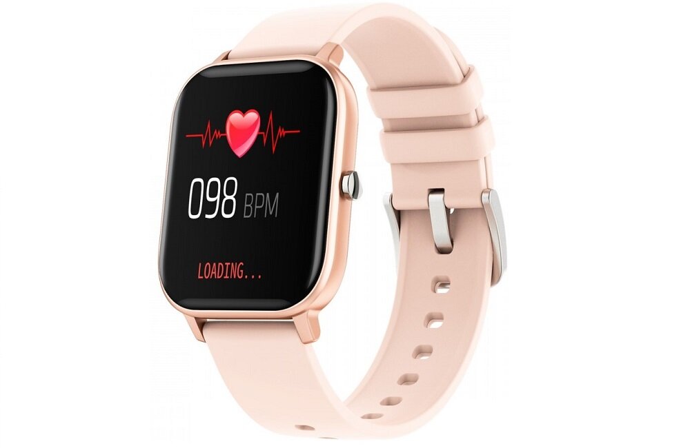 SMARTWATCH MAXCOM FW35 AURUM RÓŻOWY praktyczny trening funkcje aktywność fizyczna lekki wygodny łatwa obsługa nowoczesny design