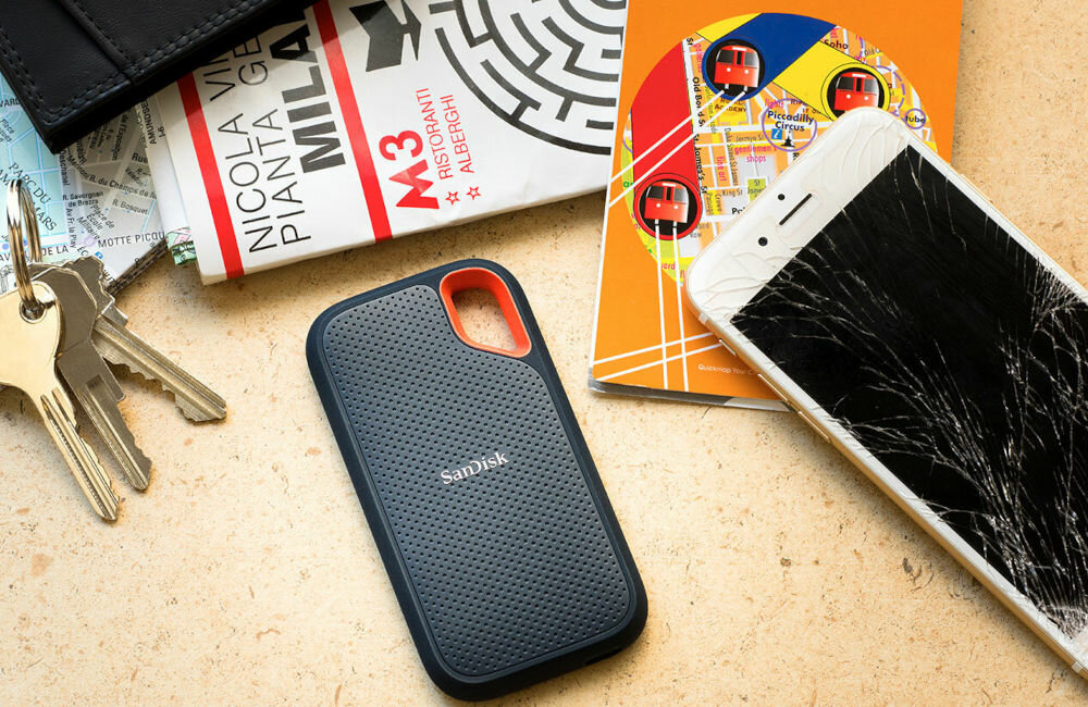 DYSK SSD PORTABLE SANDISK EXTREME 1TB E61 podróżowanie dane przy sobie