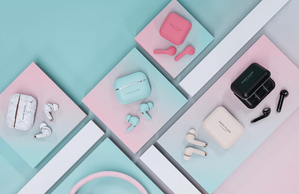 Słuchawki douszne HAPPY PLUGS Air 1 Plus Earbud TWS ANC obsługa połączeń wbudowane mikrofony