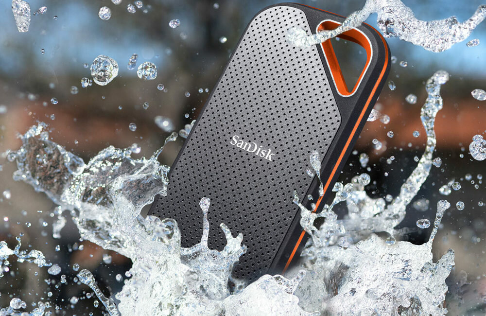 SanDisk® EXTREME PRO PORTABLE 1 TB odporny woda pył wycieki zachlapania