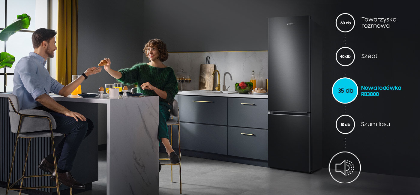 Natężenie dźwięku 35 dB to jedno z najcichszych rozwiązań na rynku