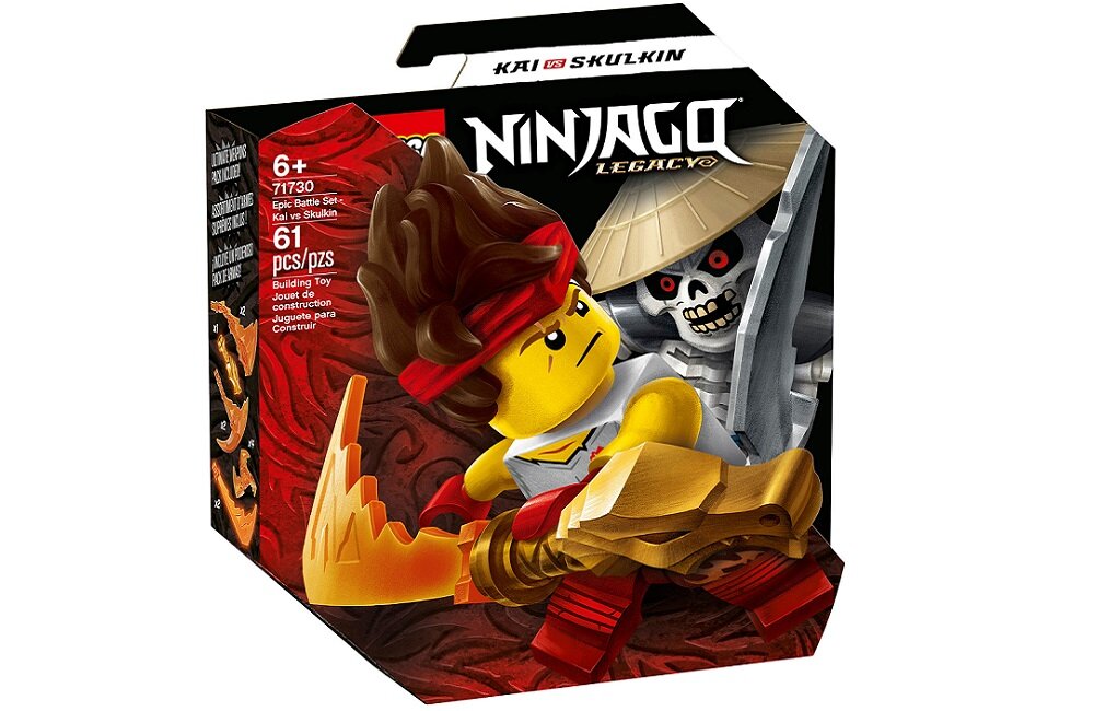 LEGO Ninjago Epicki zestaw bojowy Kai kontra Szkielet 71730 Światowe standardy bezpieczeństwa
