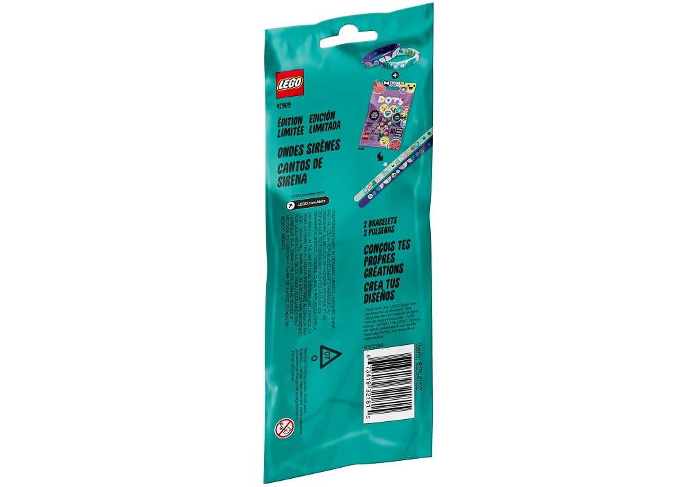 LEGO Dots Bransoletka z syrenim wdziękiem 41909 płytki w opakowaniu dodatkowe zestawy 