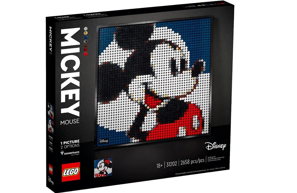 LEGO Art Disney Mickey Mouse 31202 Światowe standardy w zakresie bezpieczeństwa wytrzymałość