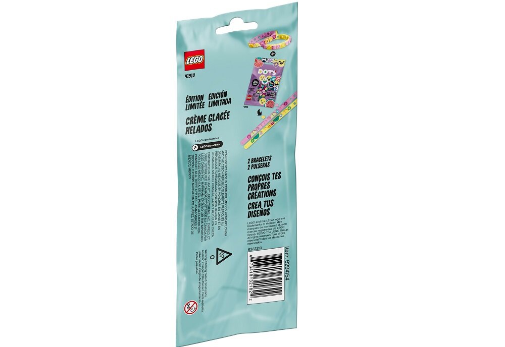 LEGO Dots Bransoletka z lodami dla przyjaciół 41910 łączenie z innymi zestawami