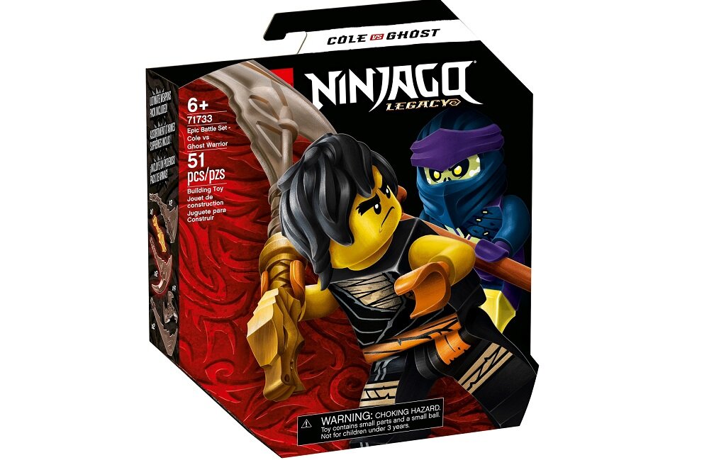 LEGO Ninjago Cole kontra Wojownik Duch 71733 są do siebie perfekcyjnie dopasowane