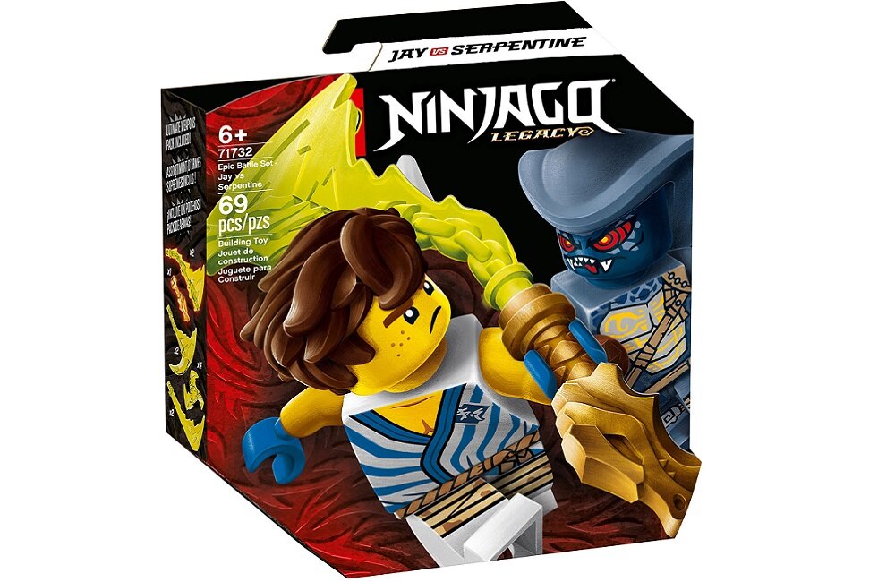 LEGO Ninjago Epicki zestaw bojowy Jay kontra Wężon 71732 najwyższe światowe standardy bezpieczeństwa od 6 roku życia