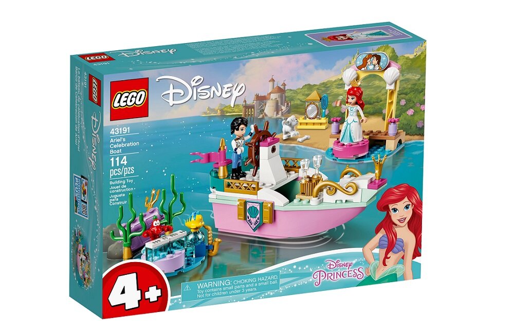 LEGO Disney Świąteczna łódź Arielki 43191 kreatywna zabawa klocki figurki mała syrenka