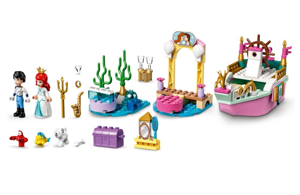 LEGO Disney Świąteczna łódź Arielki 43191 kreatywna zabawa klocki figurki dodatkowe elementy