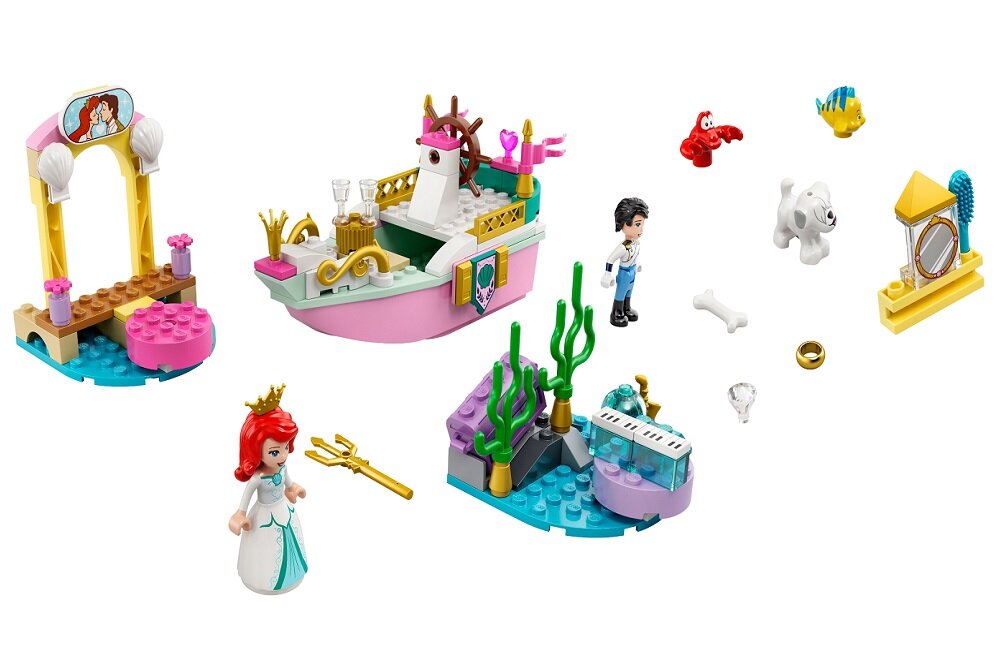 LEGO Disney Świąteczna łódź Arielki 43191 kreatywna zabawa klocki figurki akcesoria