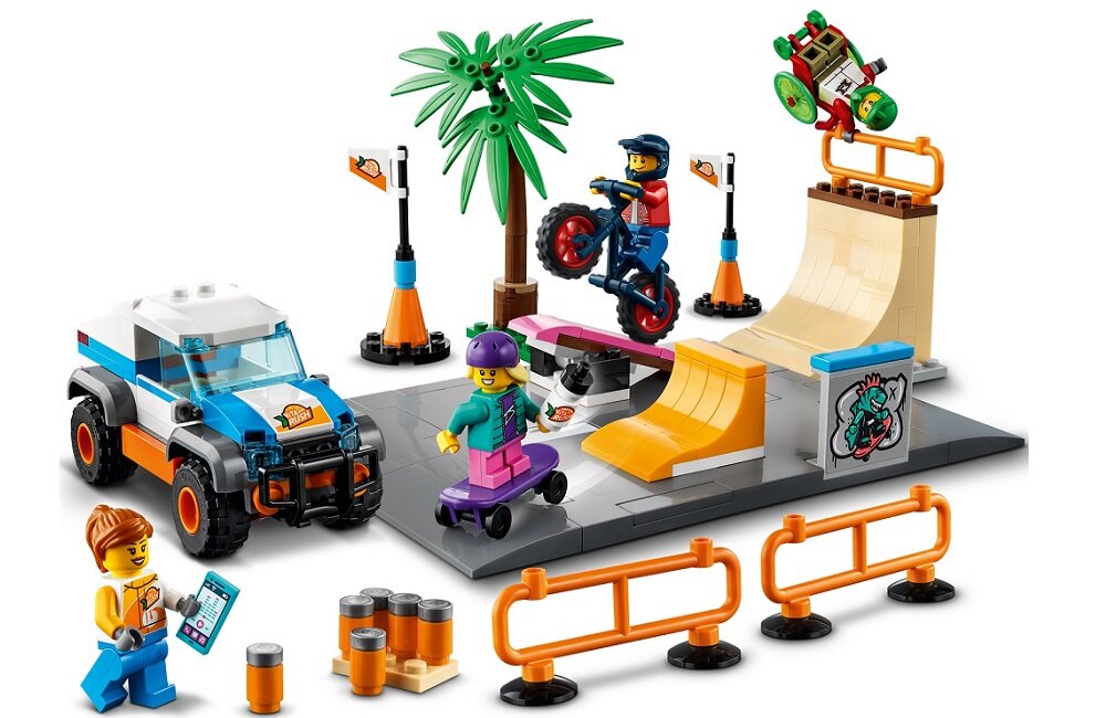 LEGO City Skatepark 60290 Wiele elementów pozwalających na kreatywną zabawę 195 elementów