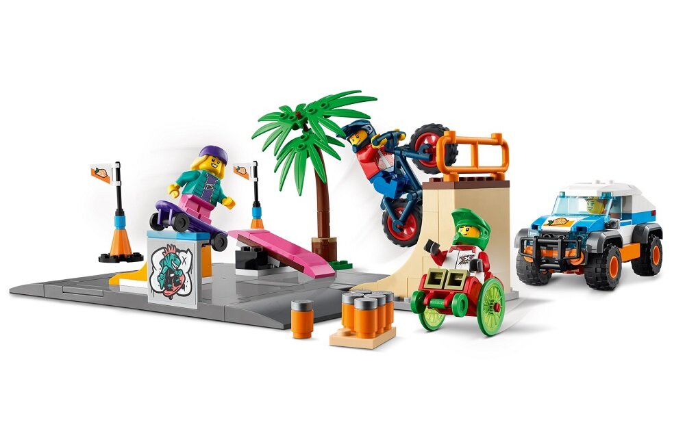 LEGO City Skatepark 60290 Produkcja w zgodzie z rygorystycznym standardami branżowymi wysoka jakość ciekawe konstrukcje