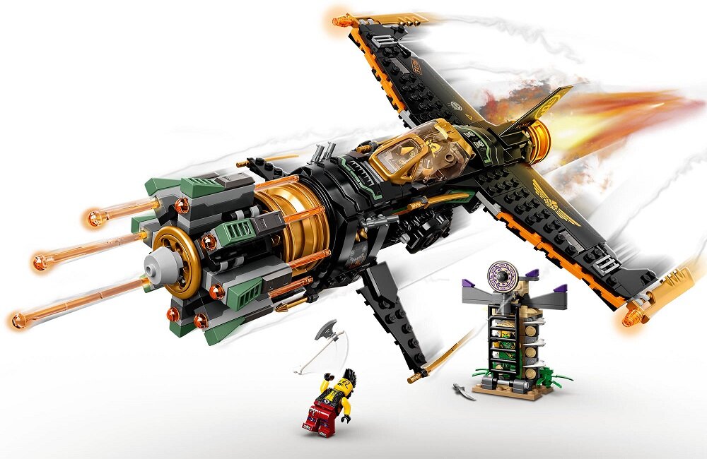 LEGO Ninjago Kruszarka skał 71736 Działki zamocowane na obrotowym przodzie samolotu