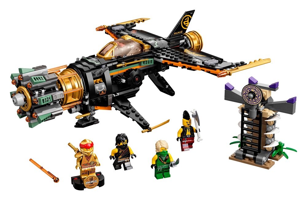 LEGO Ninjago Kruszarka skał 71736 Łączenie z innymi zestawami Ninjaścigacz Turniej Żywiołów Starcie Tytanów Mech