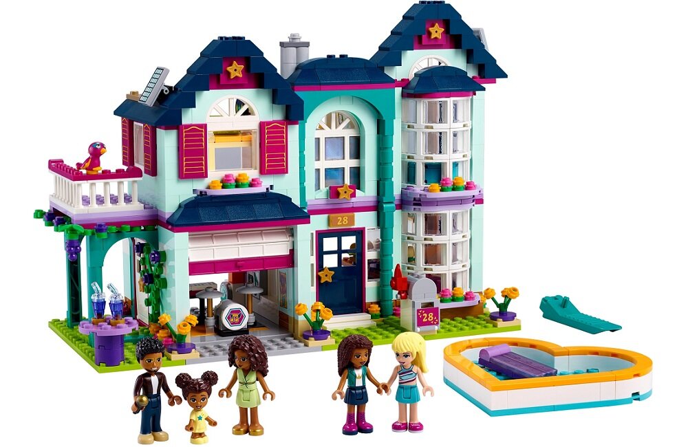 LEGO Friends Dom rodzinny Andrei 41449 inspiruje do wcielania się w role wymiary niezwykłe detale