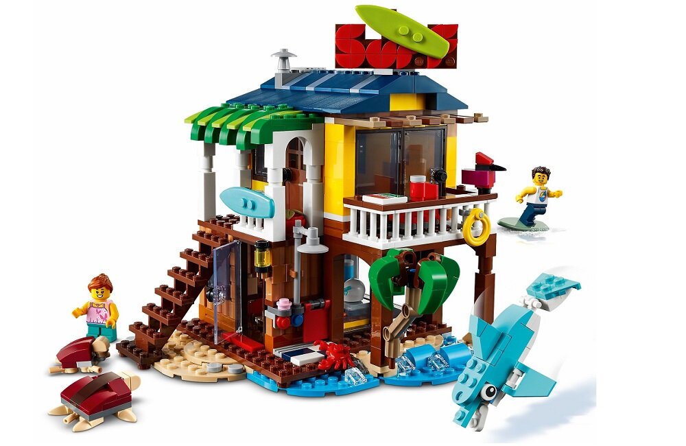 LEGO Creator Domek surferów na plaży 31118 możliwość odgrywania scenek
