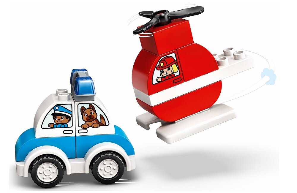 LEGO Duplo Helikopter strażacki i radiowóz 10957 Wysoka jakość i bezpieczeństwo