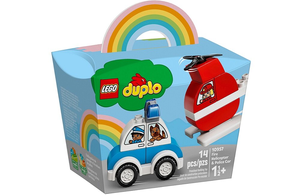 LEGO Duplo Helikopter strażacki i radiowóz 10957 perfekcyjnie dopasowane