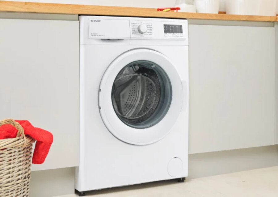SHARP-ES-HFM6103WD eco logic wykrycie napełnienia zmniejsza zużycie wody