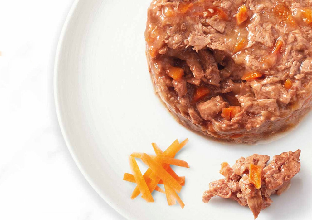 Karma dla kota GOURMET Gold Savoury Cake Kurczak i marchewka 85 g nie zawiera sztucznych dodatków konserwantów aromatów 890 kcal/kg smakowita formuła