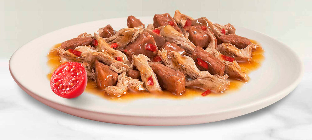 Karma dla kota GOURMET Casserole Wołowina i kurczak w sosie pomidorowym 85 g tabelka ze składem składniki analityczne dodatki dietetyczne