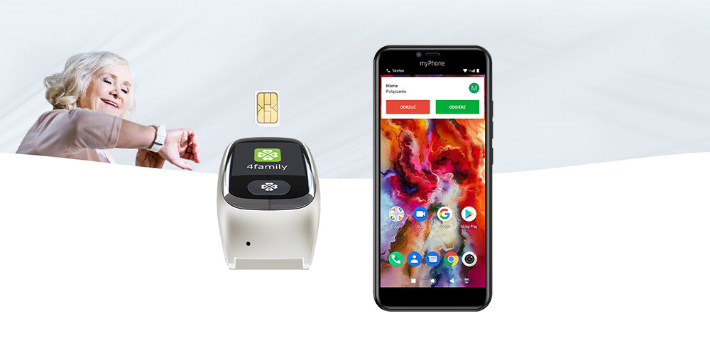 SMARTWATCH myBand 4family white slot na kartę nanoSIM głośnik mikrofon