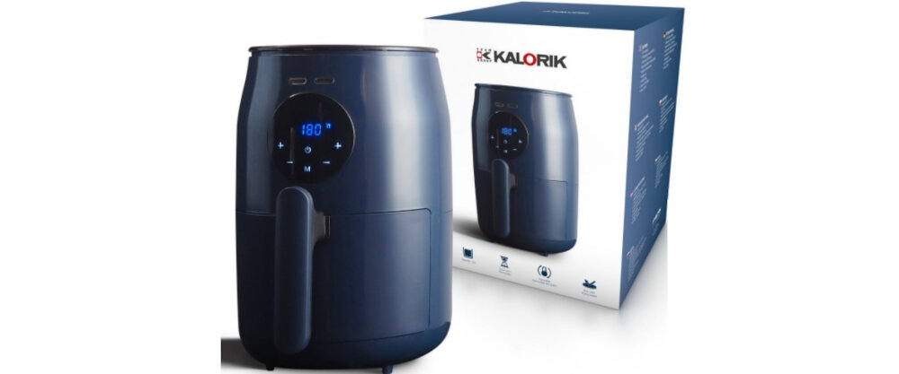 Frytkownica beztłuszczowa KALORIK FTL1090BU Air Fryer funkcje moc stopnie timer czas wyjmowany pojemnik kosz z powloka nieprzywierajaca pojemnosc misy