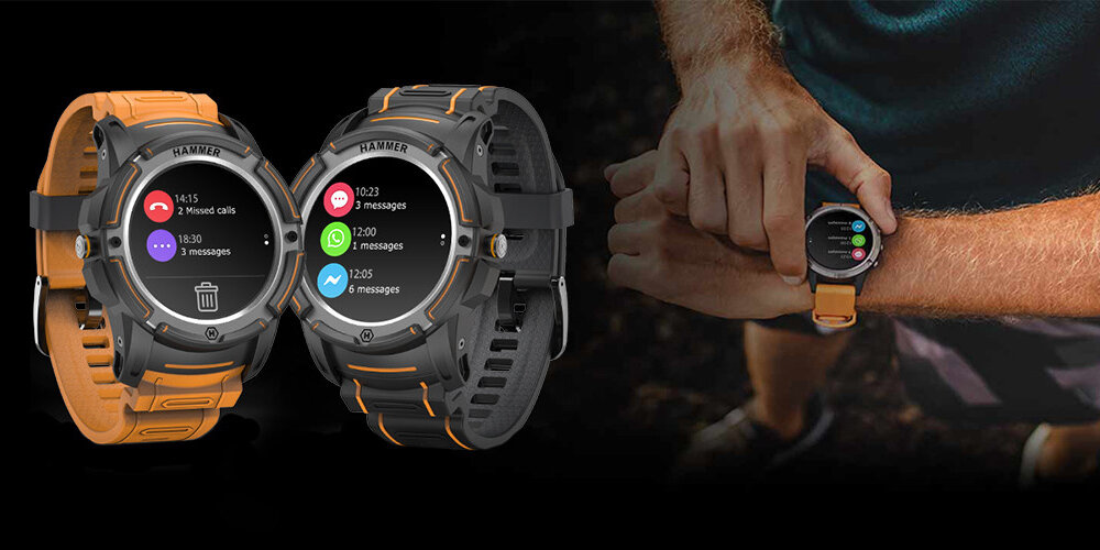 Smartwatch HAMMER Watch wyswietlacz jeden przycisk