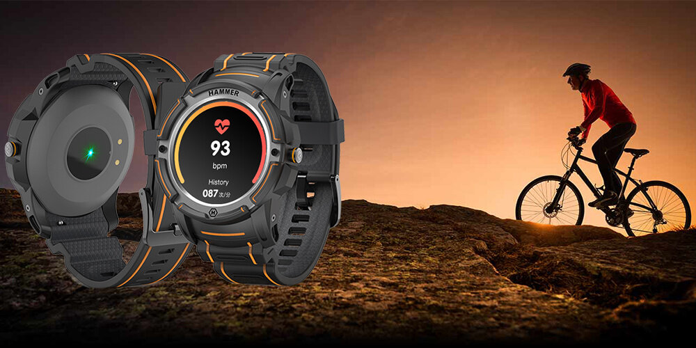 Smartwatch HAMMER Watch monitoring aktywnosci bieg chodzenie postepy