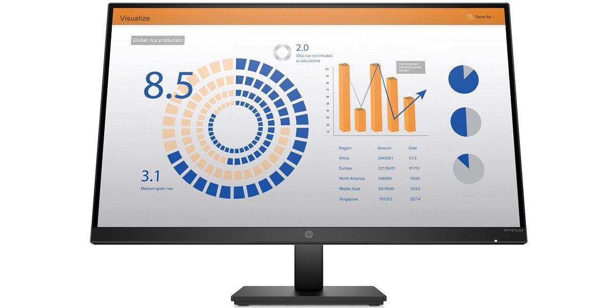 Monitor HP P27q G4 Wyraźny obraz wszystkich wyświetlanych treści