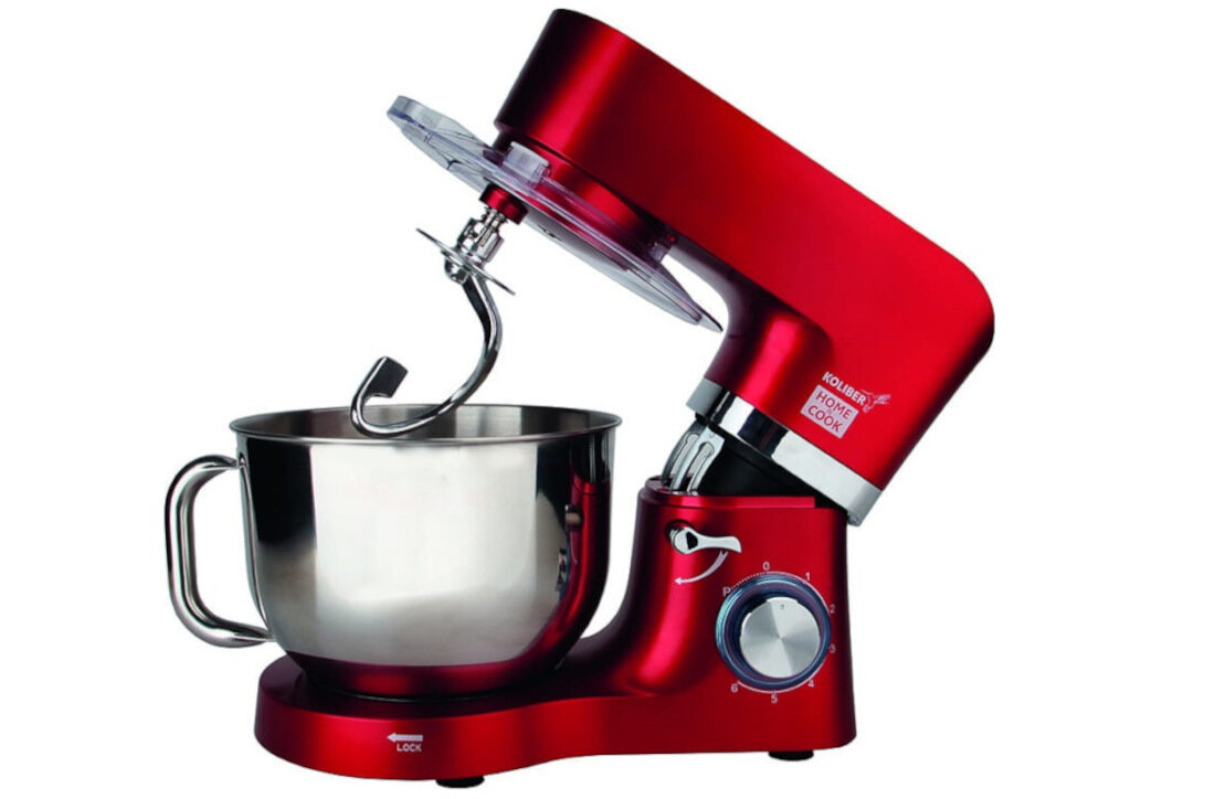 Robot kuchenny planetarny KOLIBER Robomax KH-SM1460BK6-S 1400W zagniatanie ciezkich ciast metalowy hak