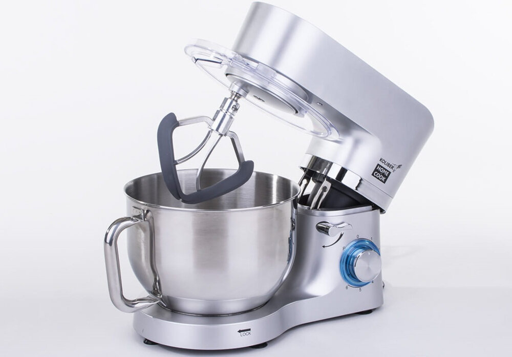 Robot kuchenny planetarny KOLIBER Robomax KH-SM1460SV6-S 1400W mieszadlo uzytkowanie wygoda rezultaty silikonowe sciagacze