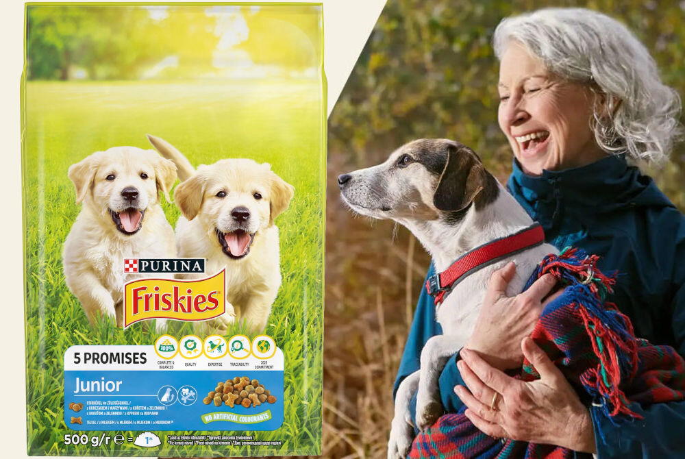 Karma dla psa FRISKIES 5 Promises Junior z kurczakiem i warzywami z mlekiem 500 g sklad analiza