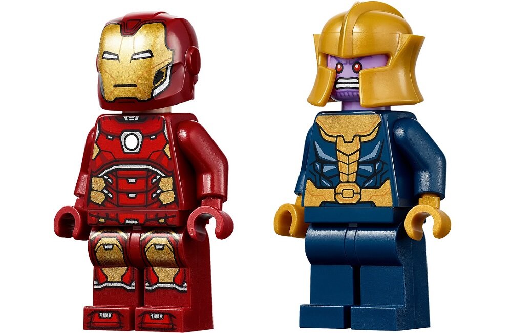 LEGO Marvel Iron Man kontra Thanos 76170 Iron Man Thanos minifigurki superbohaterowie