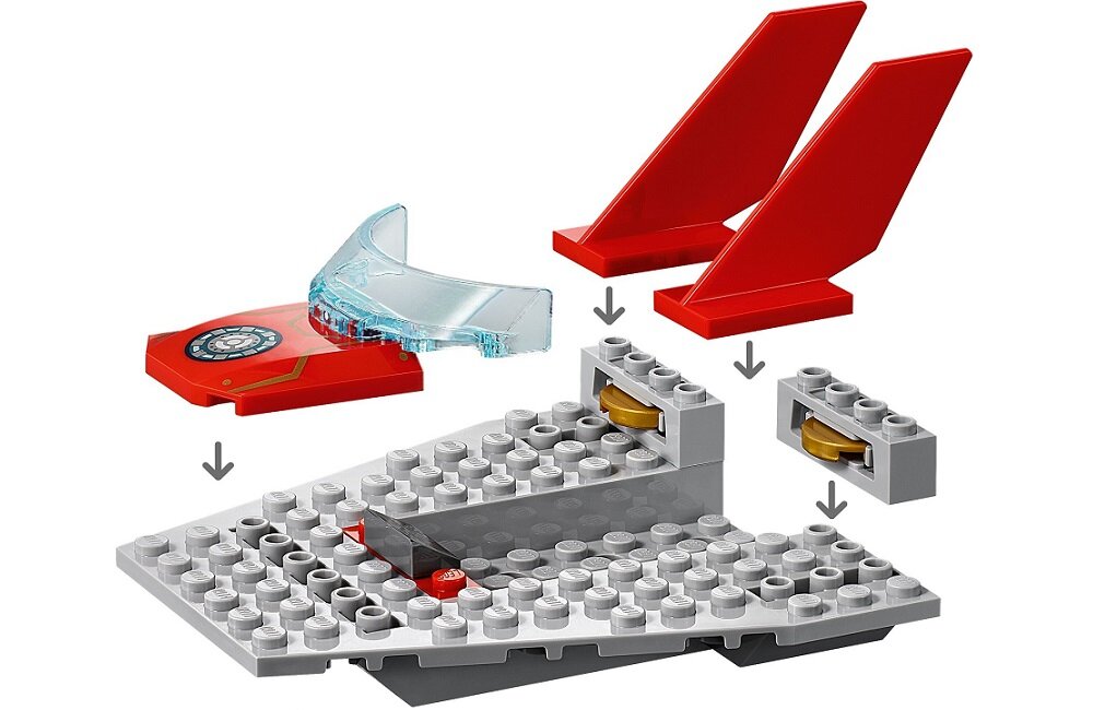 LEGO Marvel Iron Man kontra Thanos 76170 Przejrzyste konstrukcje klocek startowy bezpłatna aplikacja LEGO Instructions PLUS