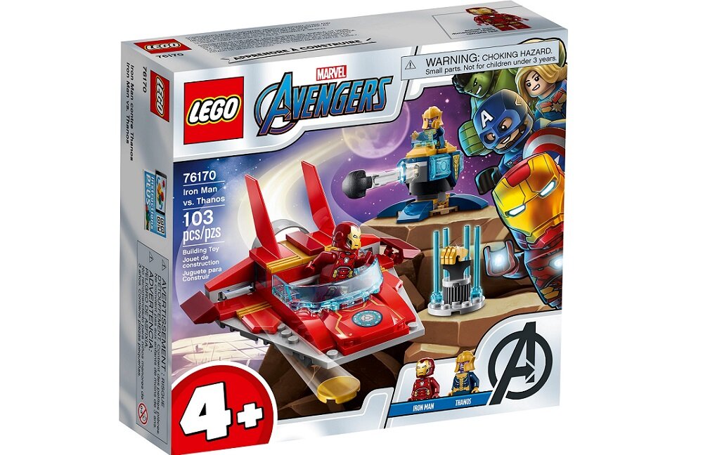 LEGO Marvel Iron Man kontra Thanos 76170 Surowe standardy branżowe wysoki poziom bezpieczeństwa dla dzieci od 4 roku życia