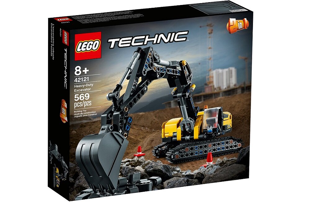 LEGO Technic Wytrzymała koparka 42121 Zabawa napędzana wyobraźnią nie zawiera żadnych elementów elektronicznych