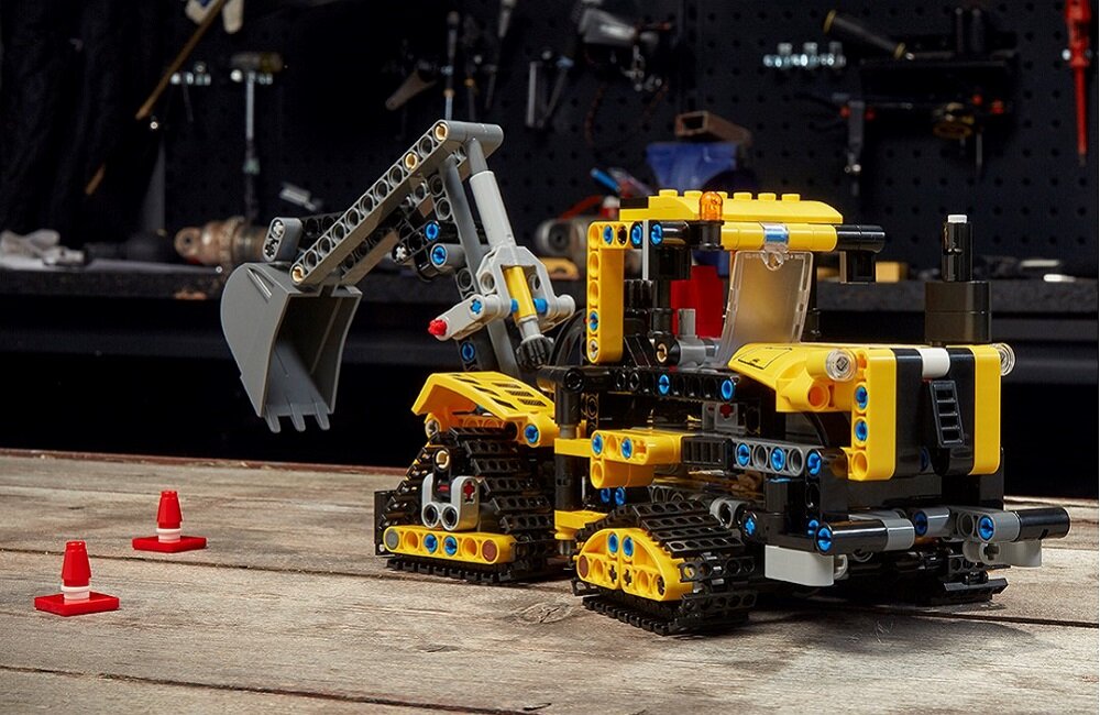 LEGO Technic Wytrzymała koparka 42121 Normy bezpieczeństwa wytrzymałość dla dzieci od 8 roku życia