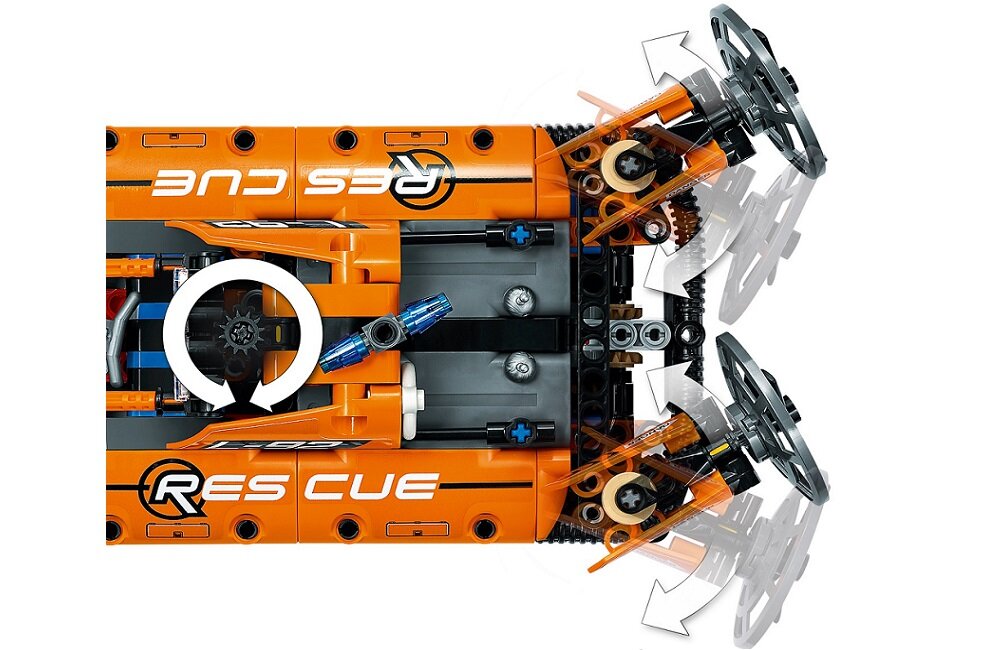 LEGO Technic Poduszkowiec ratowniczy 42120 zabawka dla młodych konstruktorów 457 elementów mnóstwo szczegółów do odkrycia kreatywna zabawa