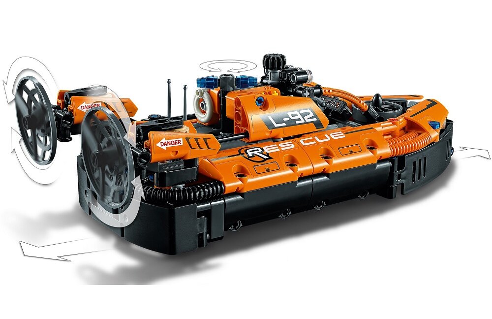 LEGO Technic Poduszkowiec ratowniczy 42120 Spełnianie surowych standardów jakościowych elementy zestawu do siebie pasują