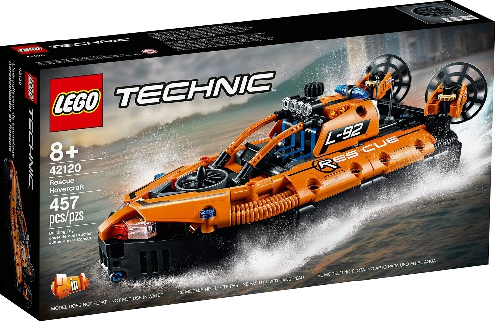 LEGO Technic Poduszkowiec ratowniczy 42120 Zabawa napędzana wyobraźnią nie zawiera żadnych elementów elektronicznych