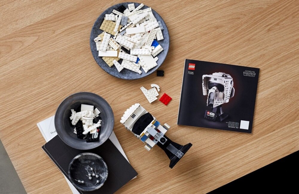 LEGO Star Wars Hełm zwiadowcy szturmowców 75305 Ogromne wyzwanie konstrukcyjne 471 elementów wymiary