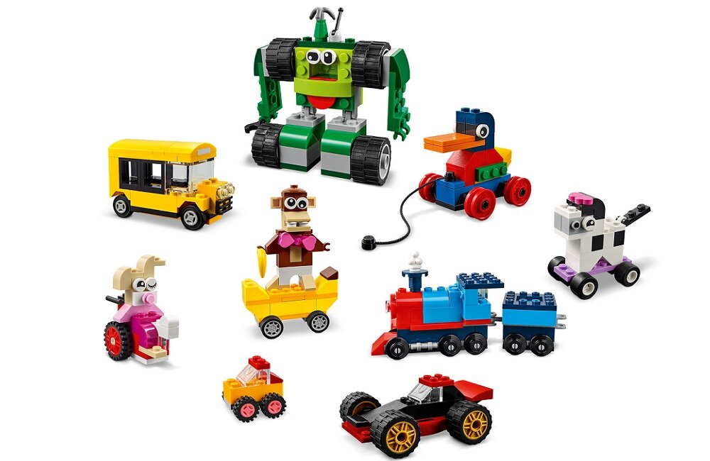 LEGO Classic Cegły i koła 11014 Spełnianie surowych wymogów dotyczących bezpieczeństwa