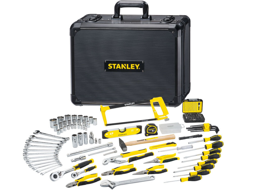 Zestaw narzędzi STANLEY STMT98109-1 (142 elementów) Walizka aluminiowa STANLEY marka trwałość funkcjonalność narzędzia