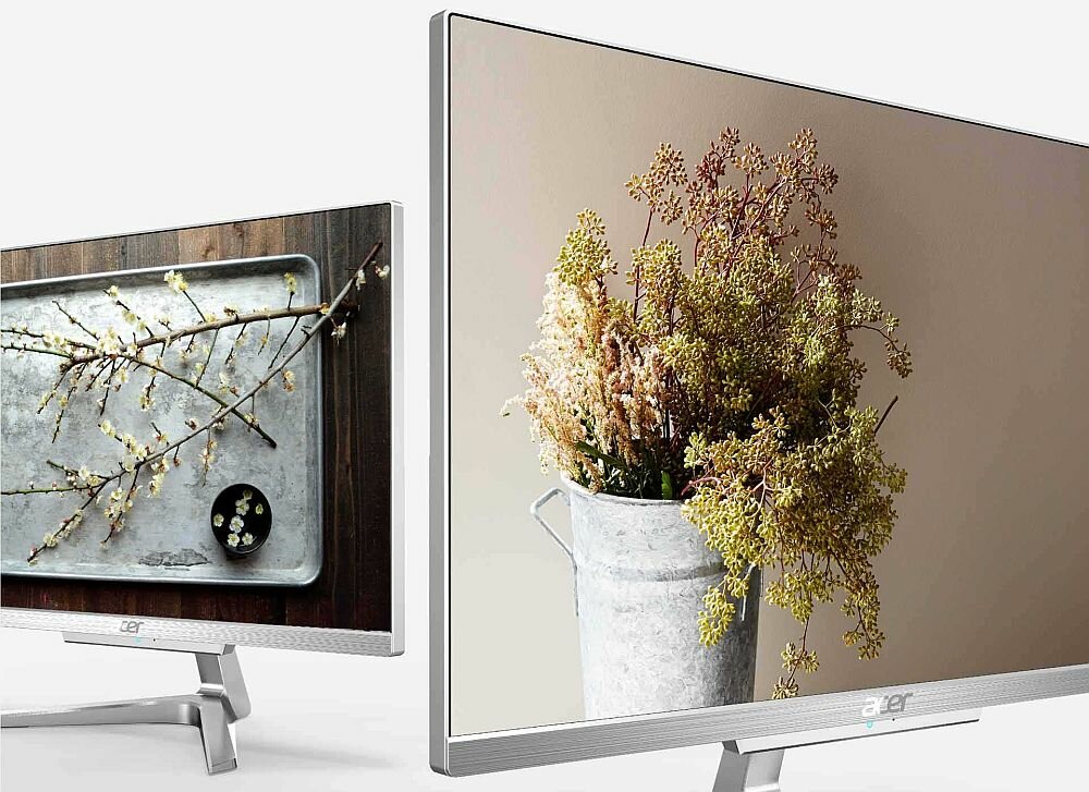 Komputer ACER Aspire C22-820 - Bezramkowa konstrukcja szeroki obszar wyświetlania