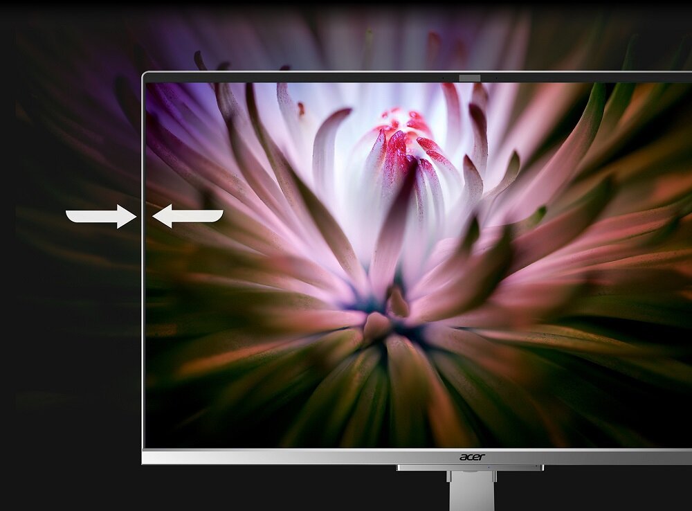 Komputer ACER Aspire C27-962 - Bezramkowa konstrukcja szeroki obszar wyświetlania