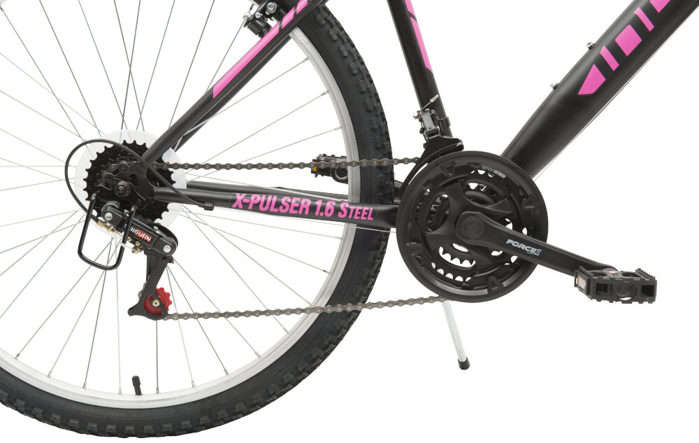 Rower górski MTB INDIANA X-Pulser 1.6 D18 Czarno-różowy mat - Koła